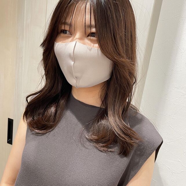 韓国風外ハネくびれミディ×2wayバング