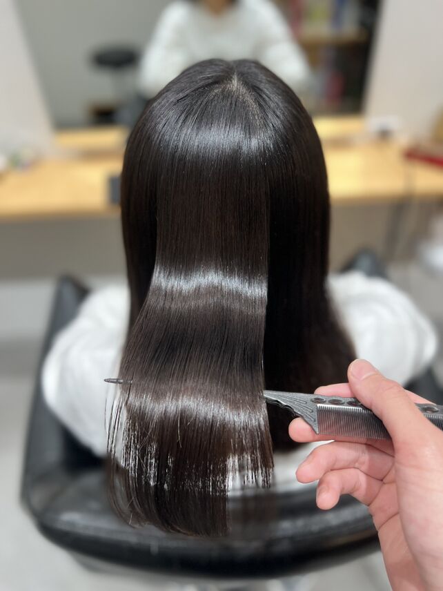 乾燥の季節にオイルストレート♪